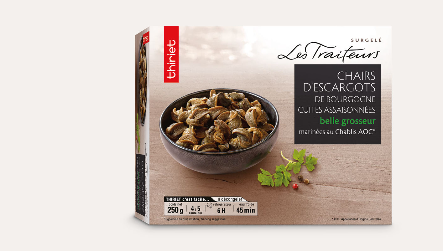 Chairs d'escargots de Bourgogne cuites