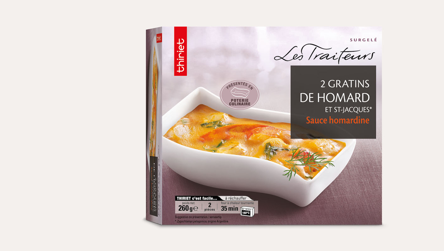 2 Gratins de homard et St-Jacques* sauce homardine