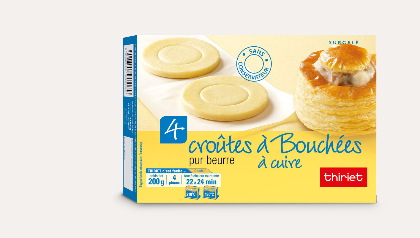 4 Croûtes à bouchées à cuire