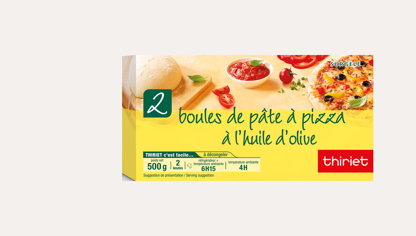 2 Boules de pâte à pizza à l'huile d'olive