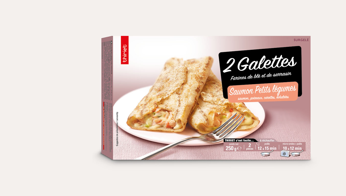 2 Galettes saumon, petits légumes