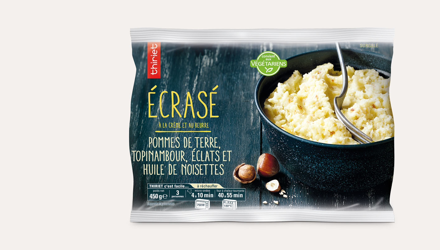 Écrasé de pommes de terre, topinambour, noisettes