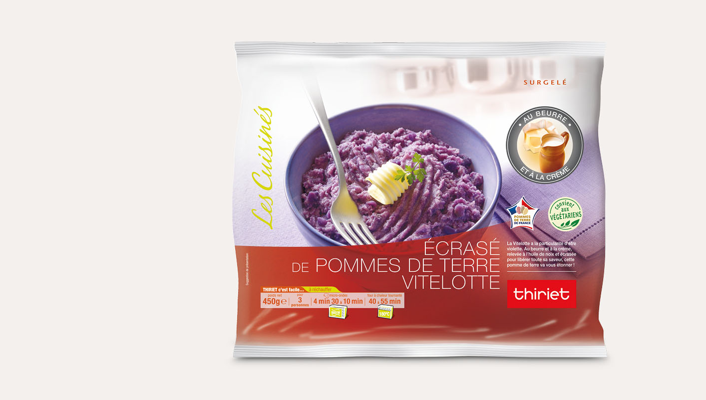 Ecrasé de pommes de terre vitelotte