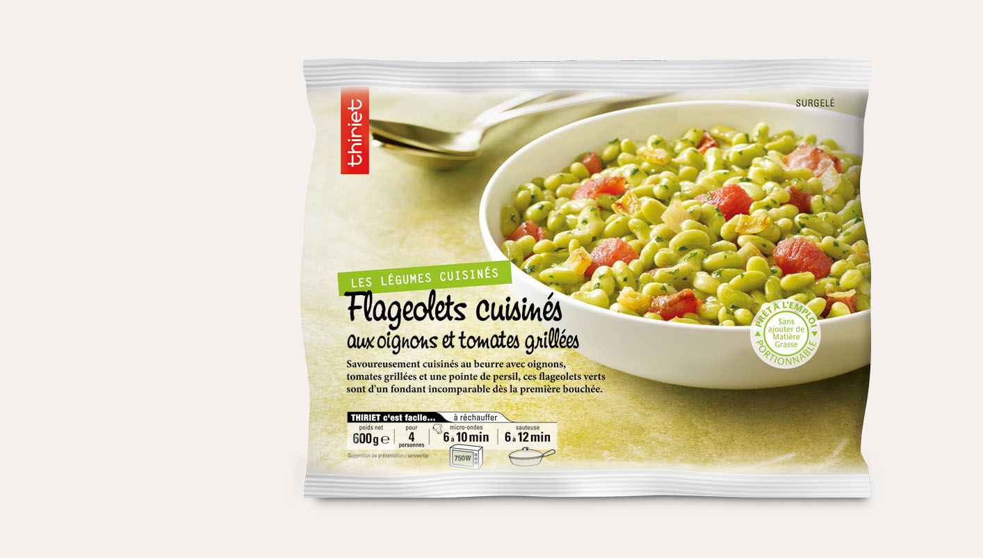 Flageolets cuisinés aux oignons et tomates