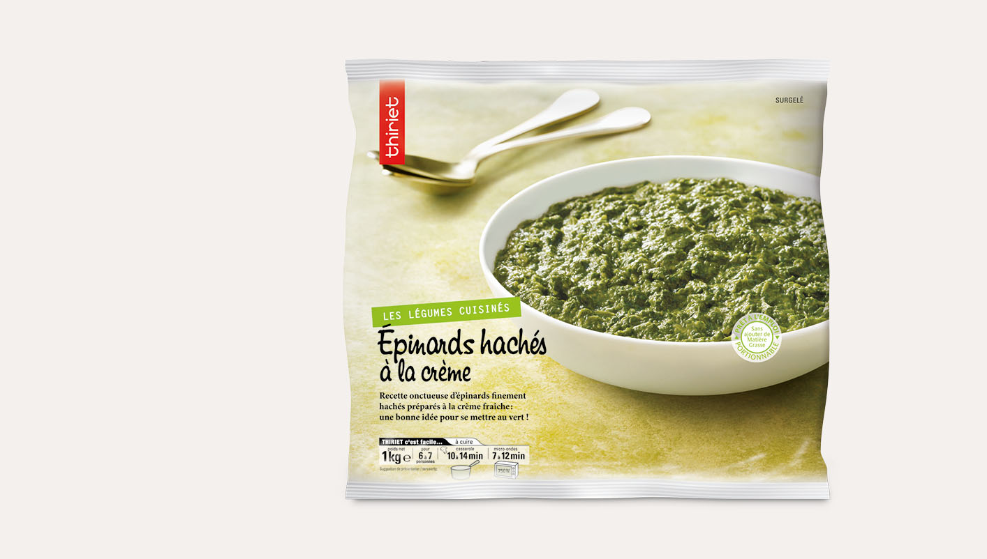 Epinards hachés à la crème