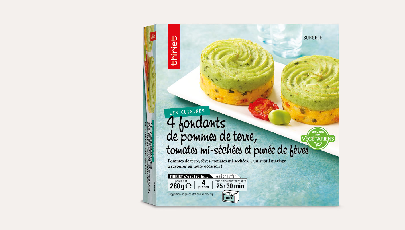 4 Fondants de pommes de terre et purée de fèves
