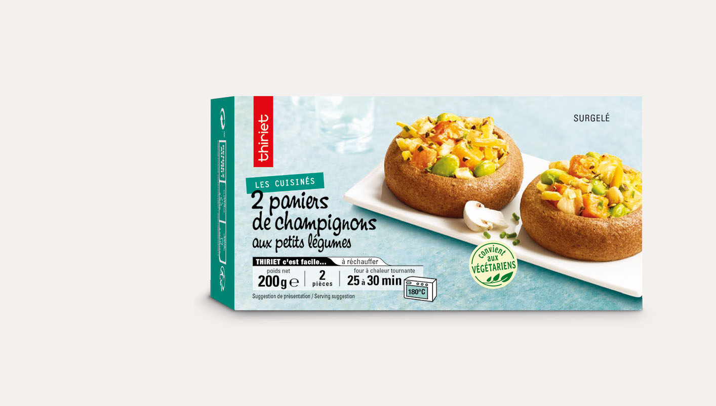 2 Paniers de champignons aux petits légumes