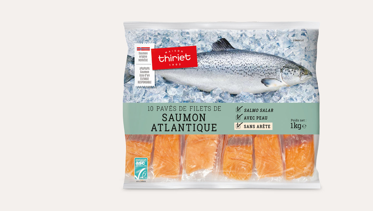 10 Pavés de saumon Atlantique avec peau