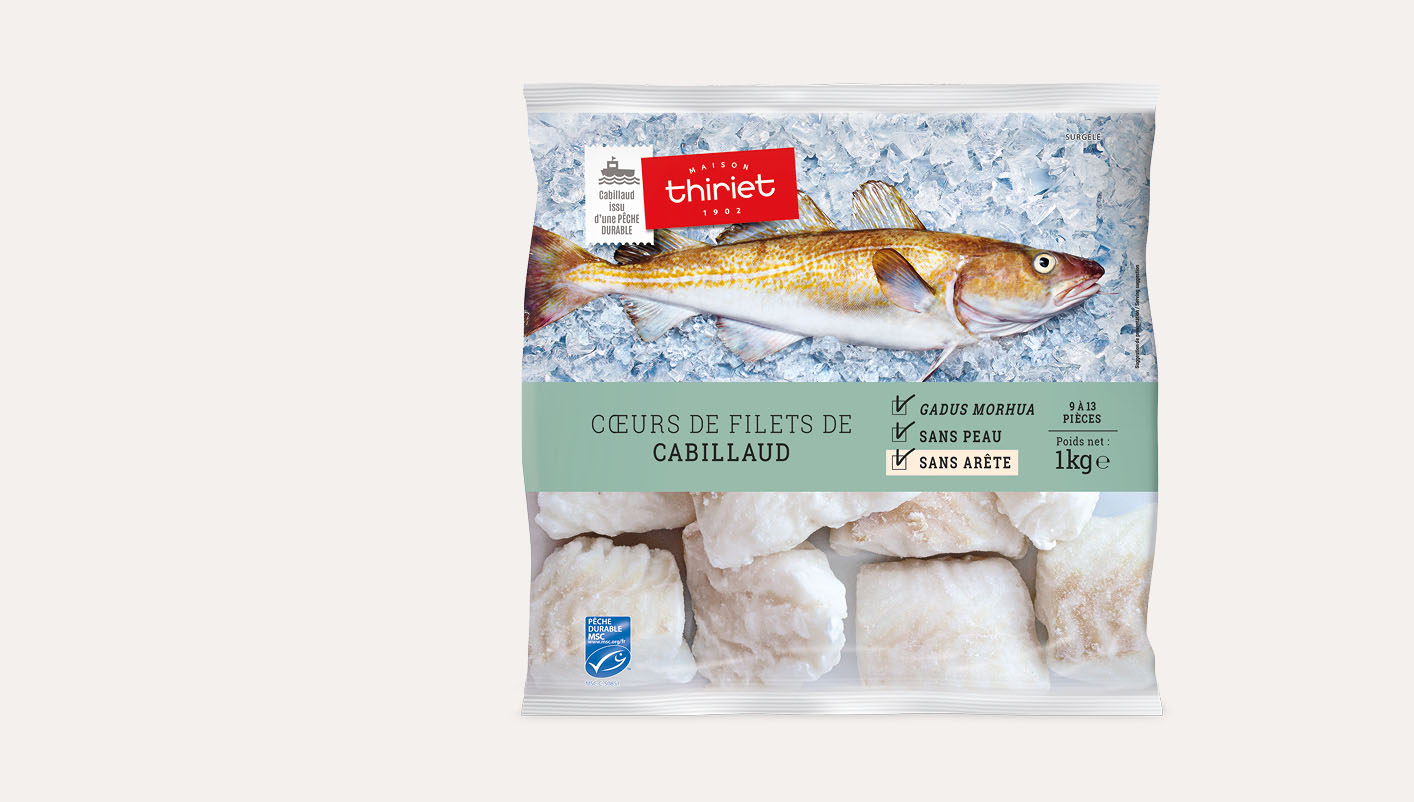 Coeurs de filets de cabillaud