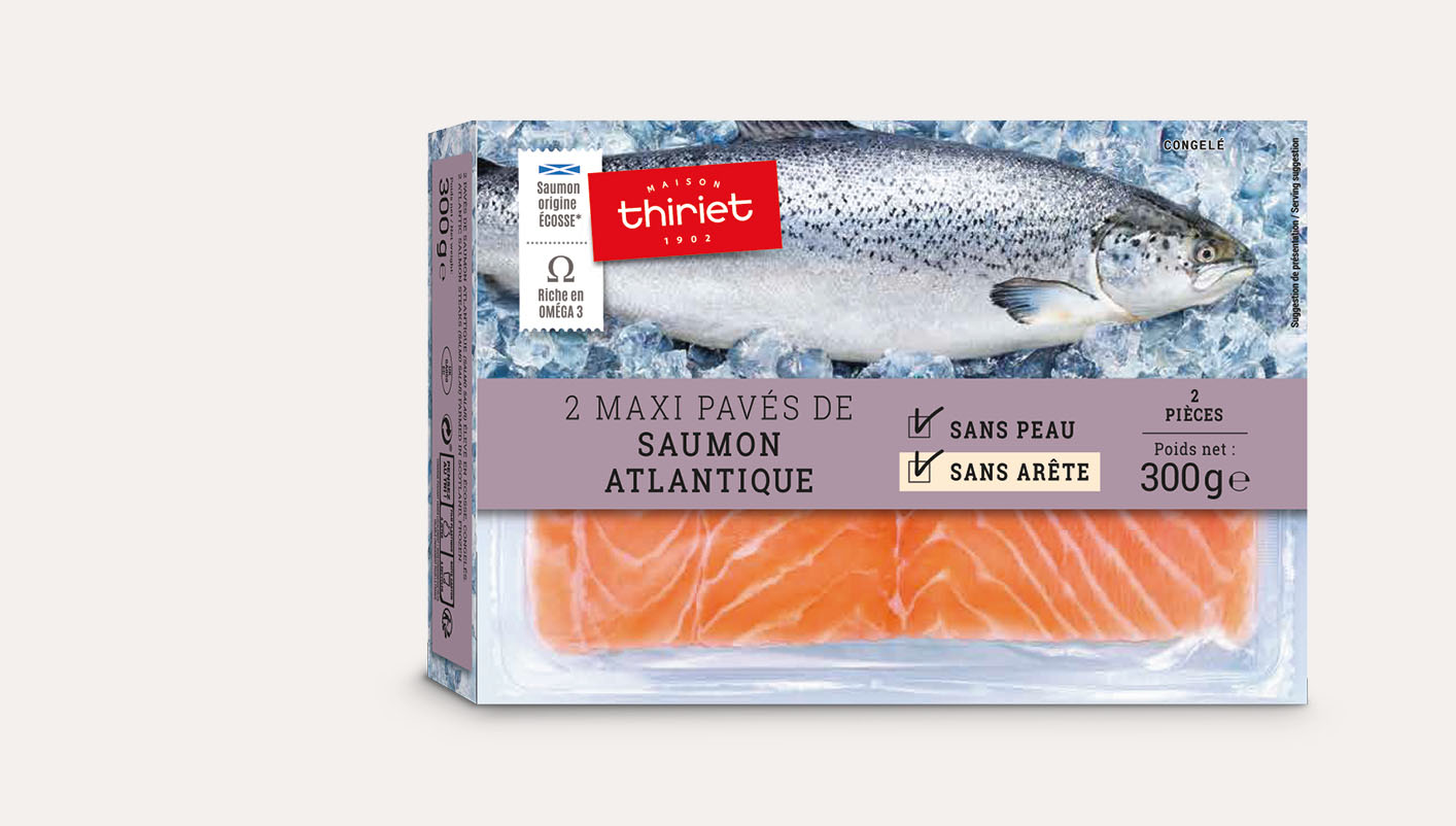 2 Maxi pavés de saumon Atlantique origine Ecosse