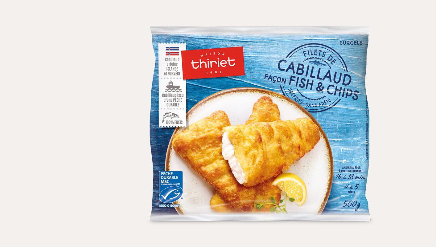 Filets de cabillaud façon fish and chips
