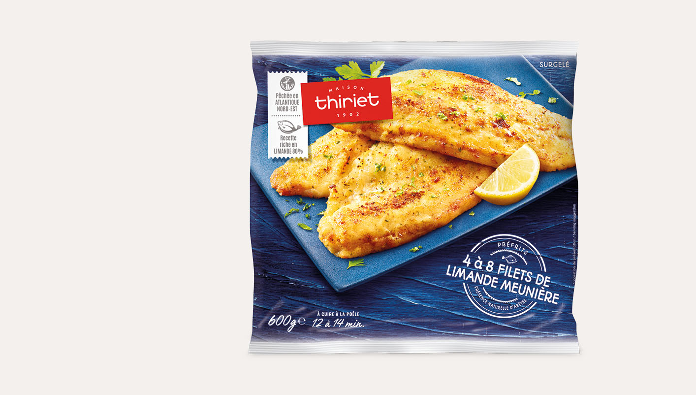 Filets de limande meunière citron/persil Lot de 2 sachets