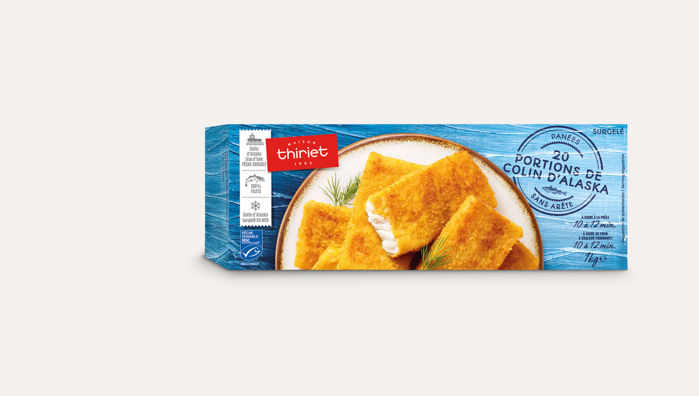 20 Portions de colin d'Alaska panées