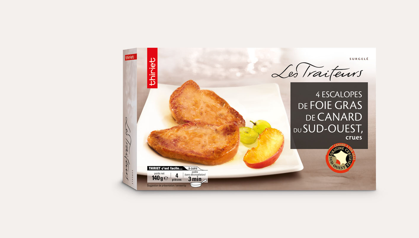 4 Escalopes foie gras de canard du S.Ouest, crues