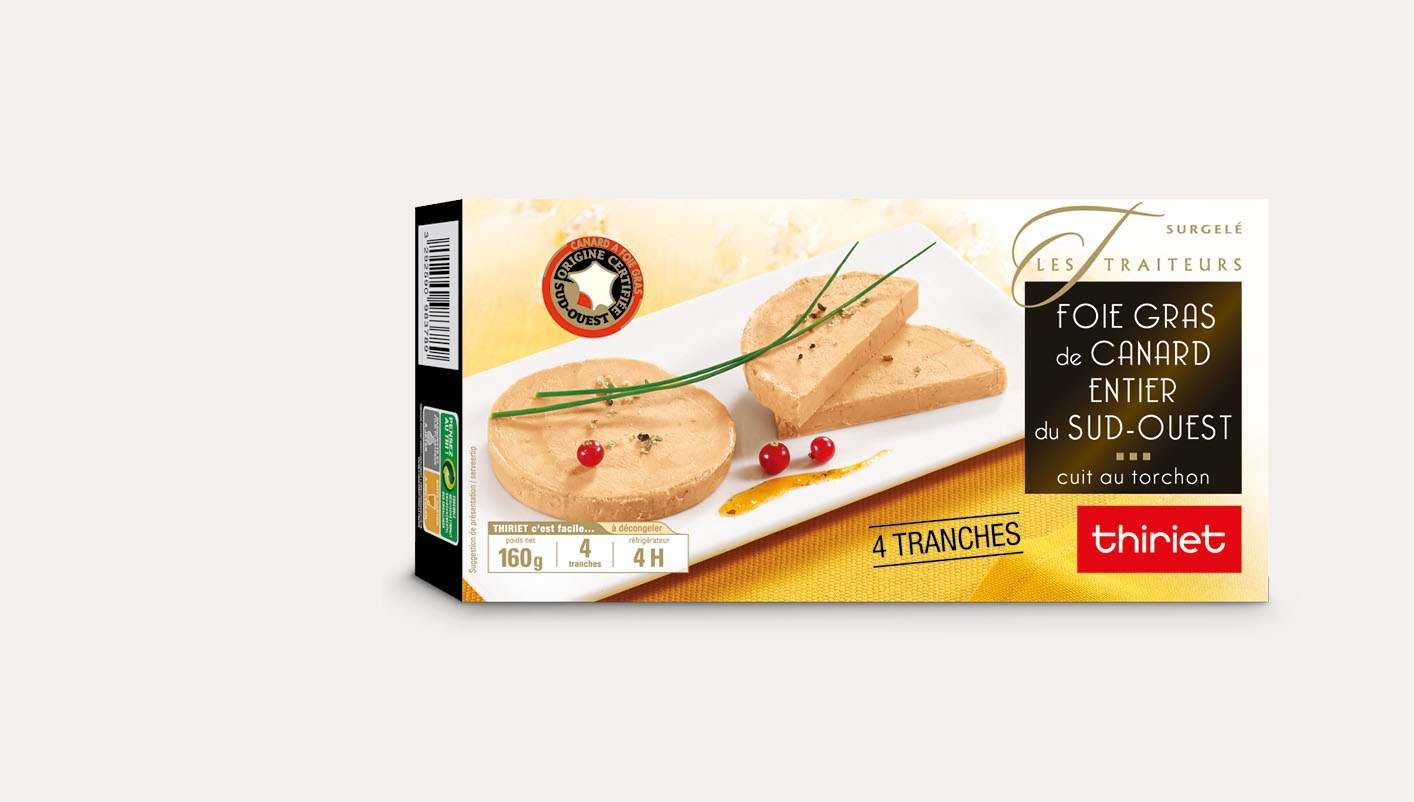 Foie gras de canard entier Sud-Ouest, 4 tranches