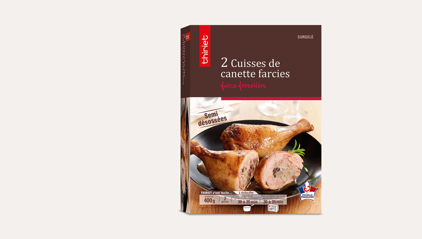 2 Cuisses de canette farcies, farce forestière