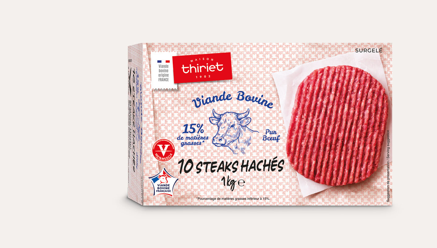 10 Steaks hachés pur boeuf 15% M.G.
