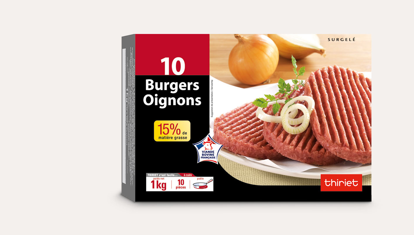 10 Burgers oignons 15% M.G.