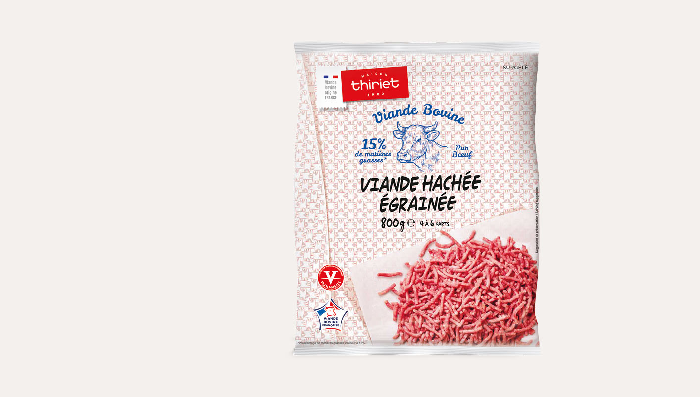 Viande hachée égrainée pur bœuf 15% M.G.