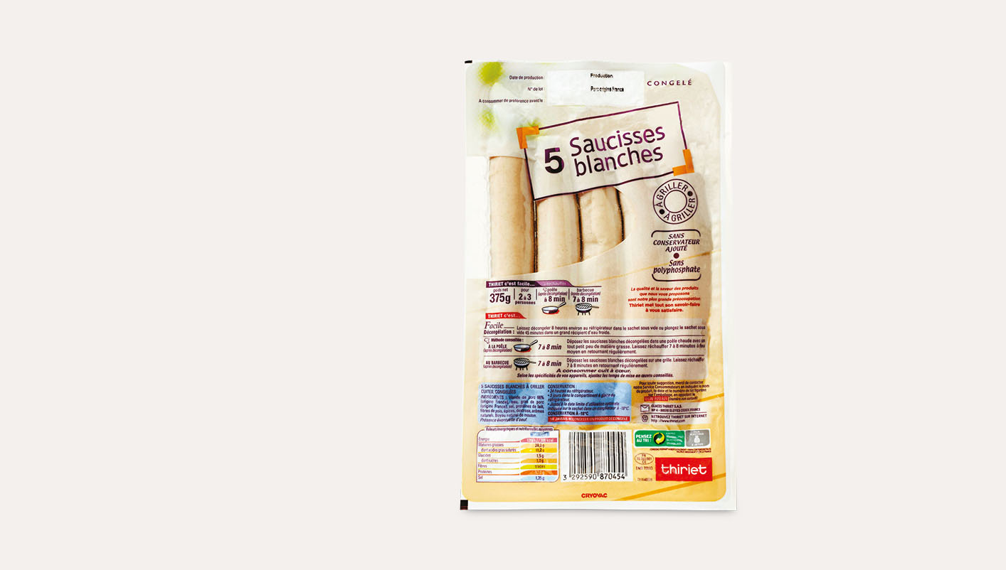 5 Saucisses blanches