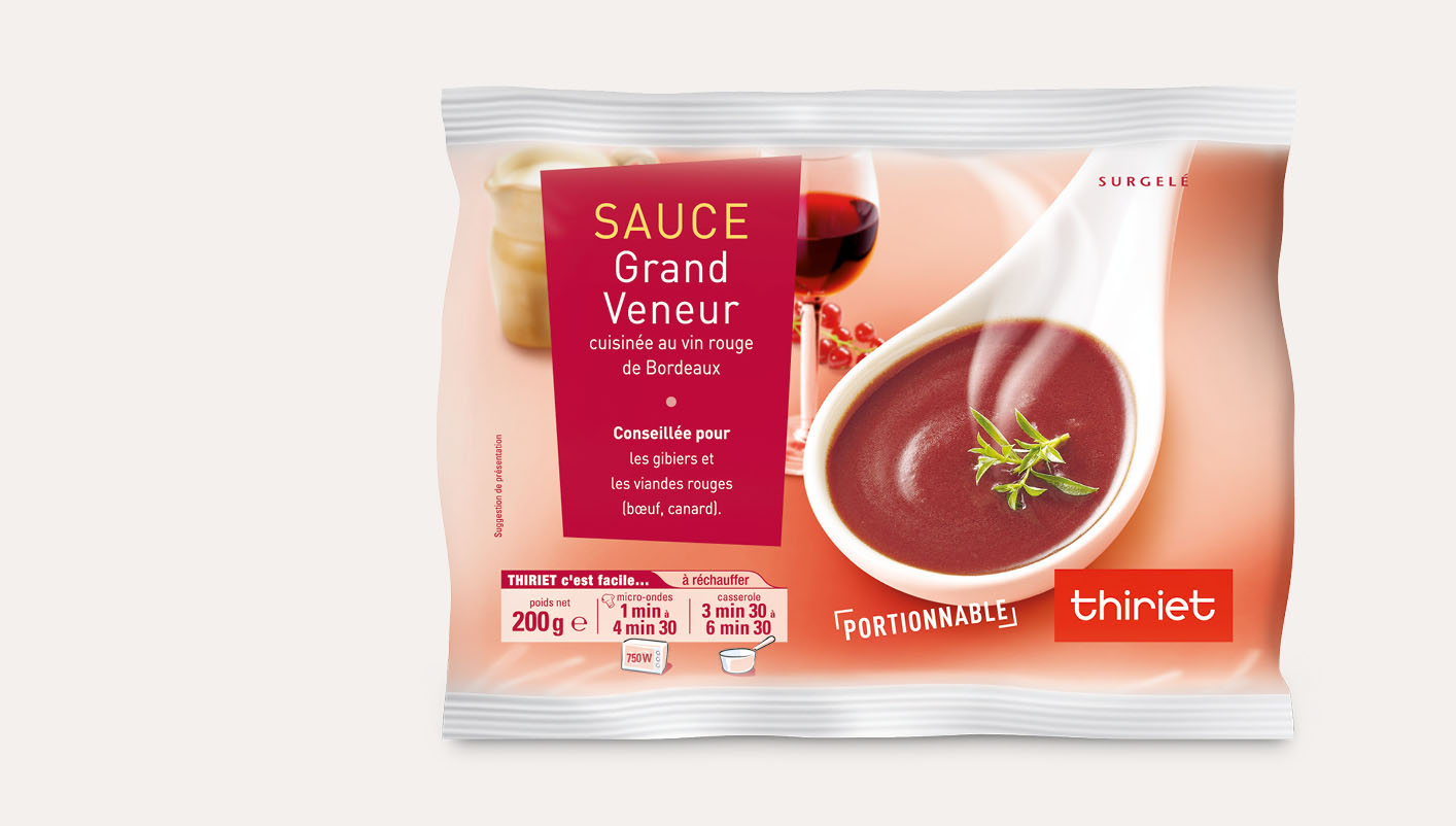 Sauce Grand Veneur surgelé, gamme Aides culinaires sur Thiriet