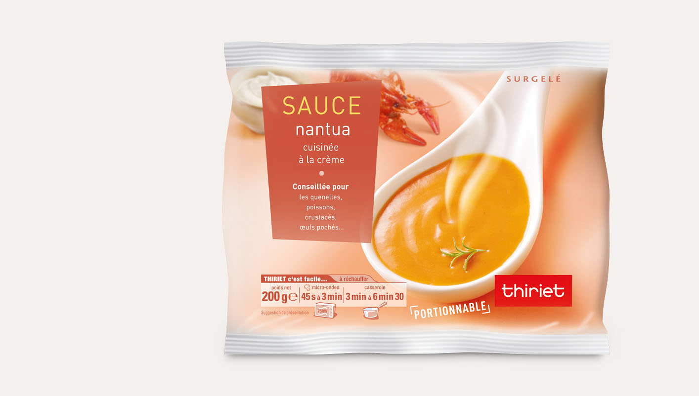 Sauce Nantua surgelé, gamme Aides culinaires sur Thiriet