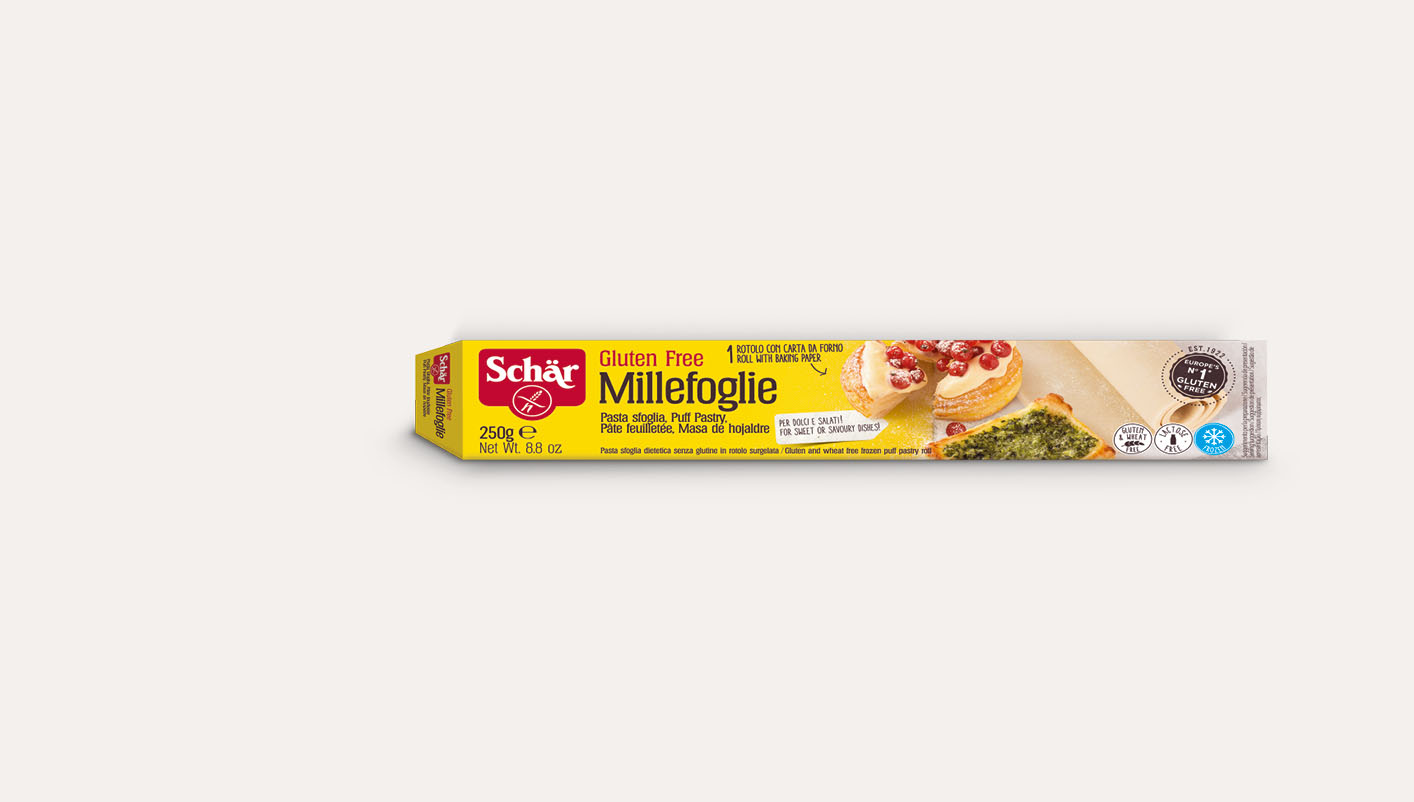 Pâte feuilletée "Millefoglie" sans gluten surgelé, gamme Pains ...