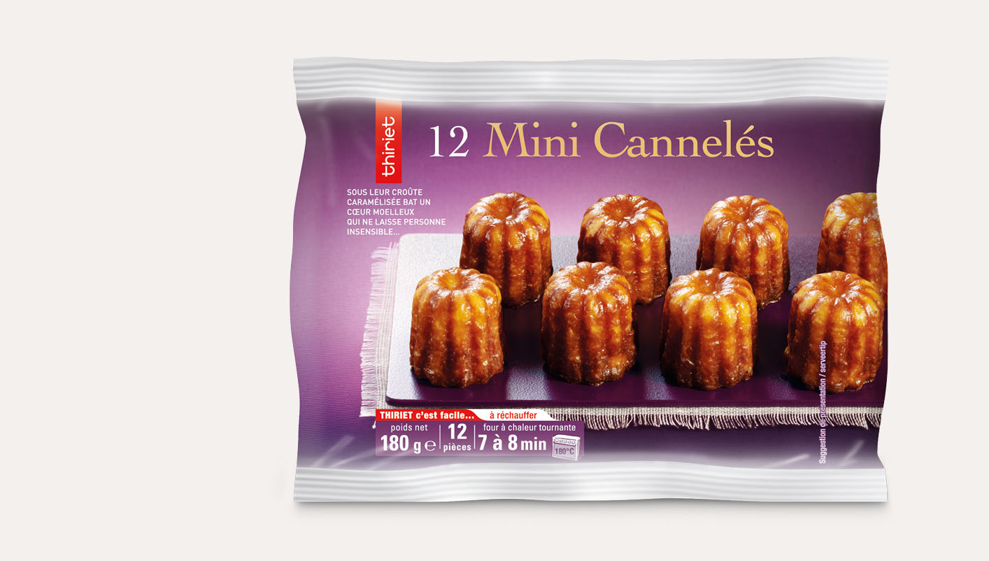 12 Mini cannelés Lot de 2 sachets
