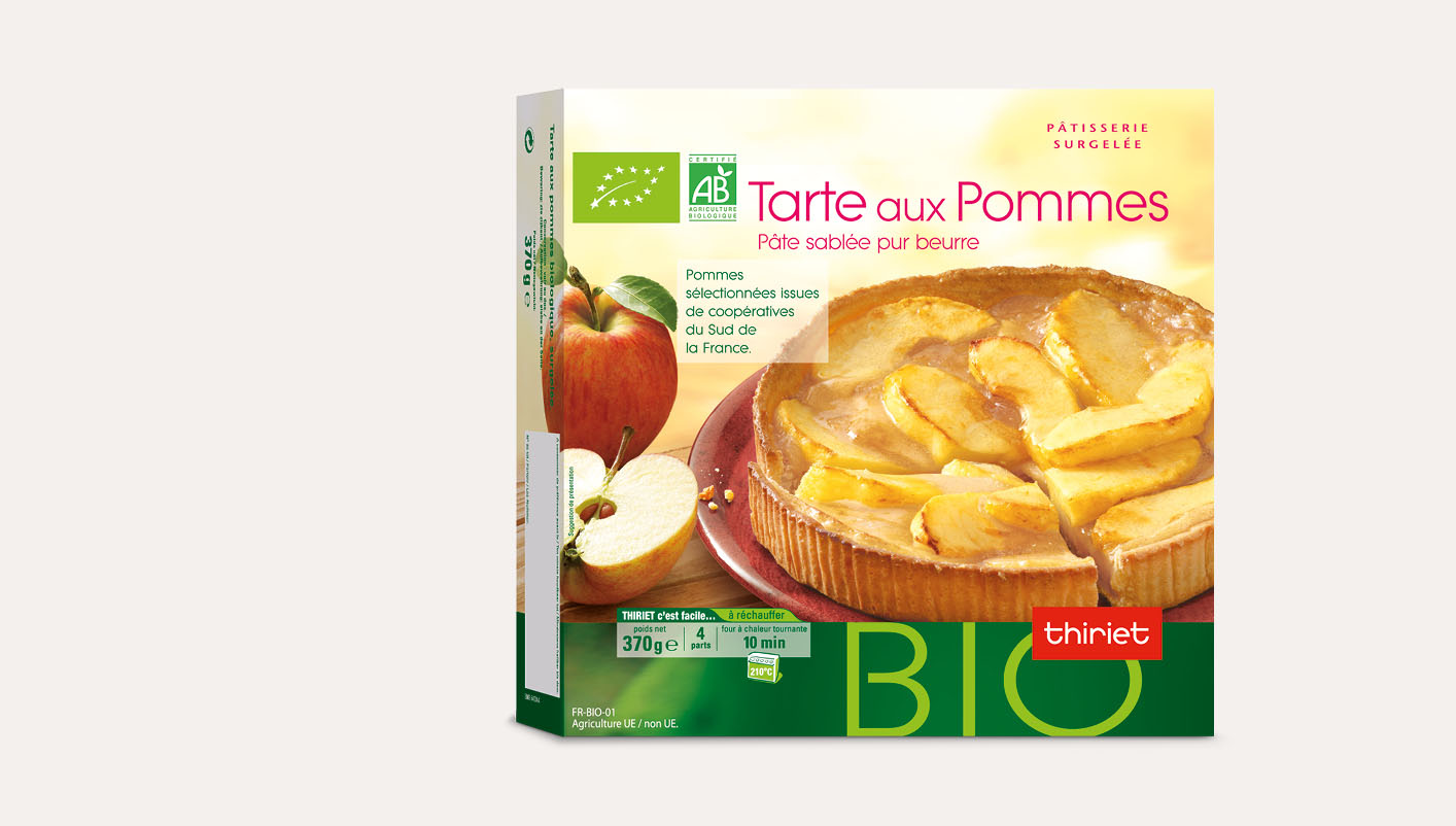 Tarte aux pommes biologique