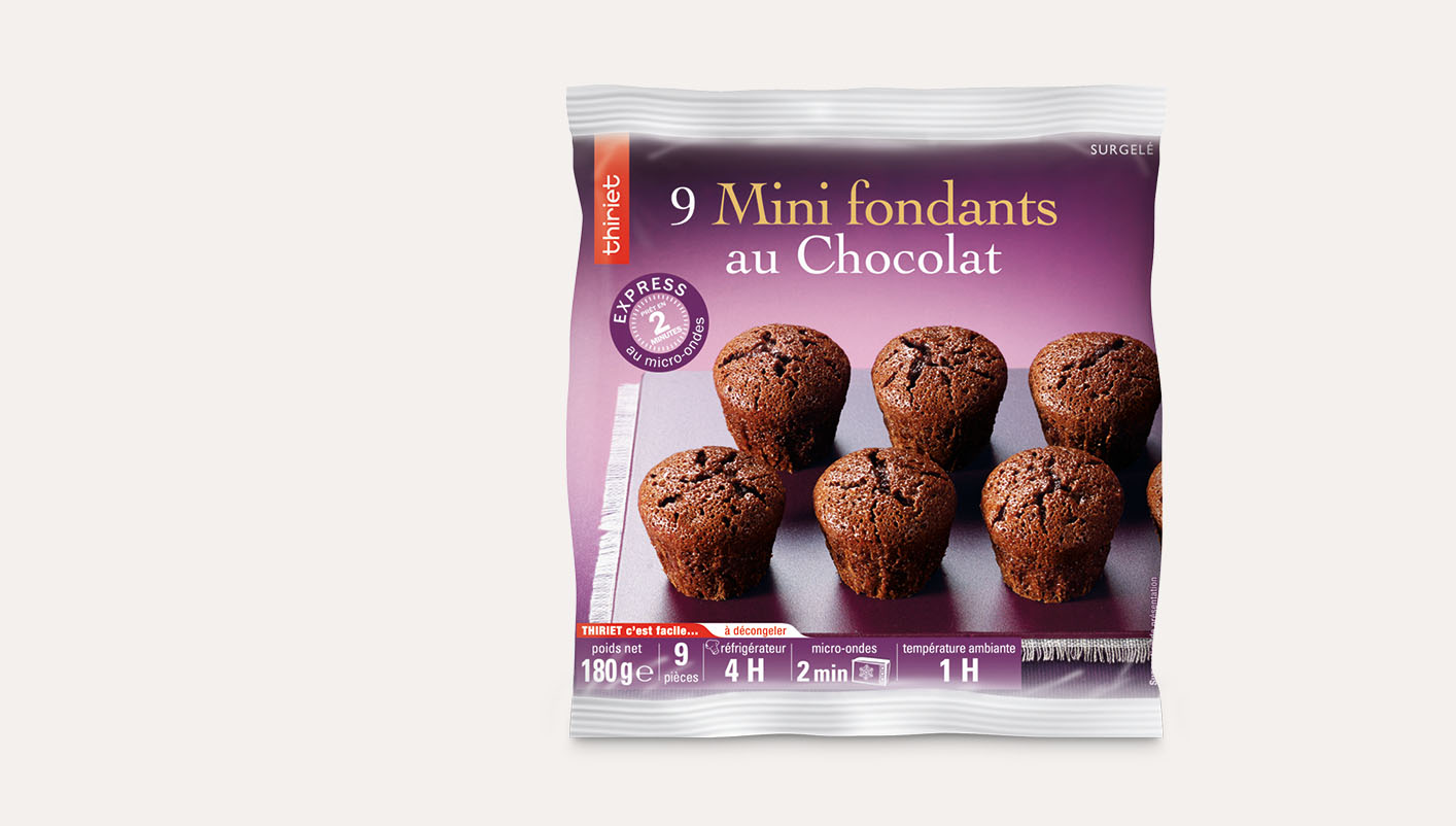 9 Mini fondants au chocolat