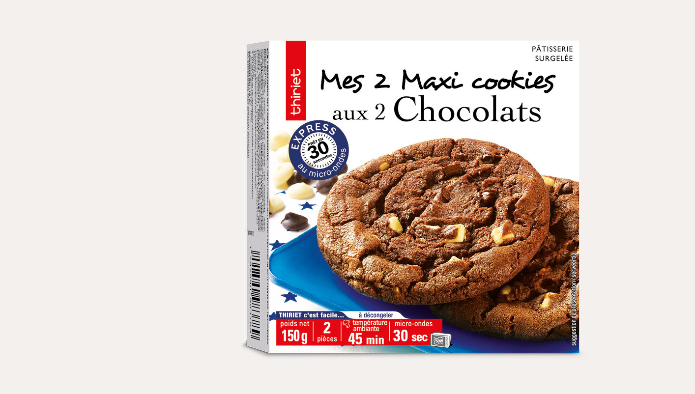 2 Maxi cookies aux 2 chocolats