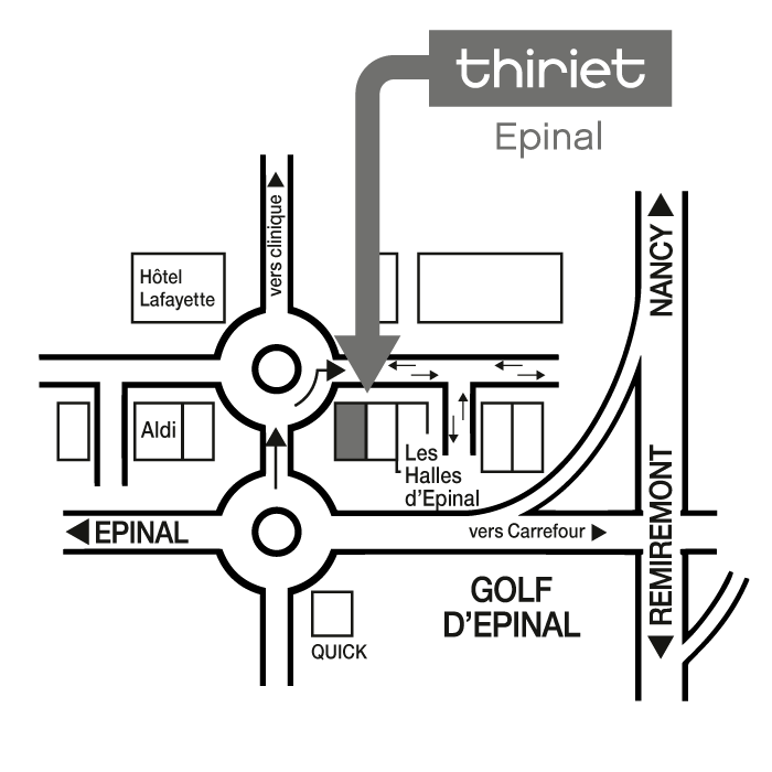 Plan Magasins Thiriet EPINAL