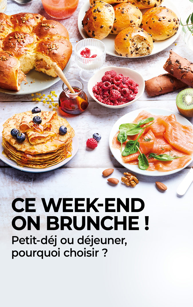 Brioches, croissants, pancakes, fruits, avocats, saumon : découvrez notre sélection pour vos brunchs du week-end