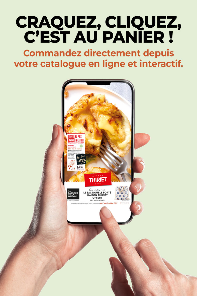 Consultez et commandez vos produits surgelés directement depuis le nouveau catalogue livraison à domicile de la Maison Thiriet du 1er octobre au 27 octobre 2024