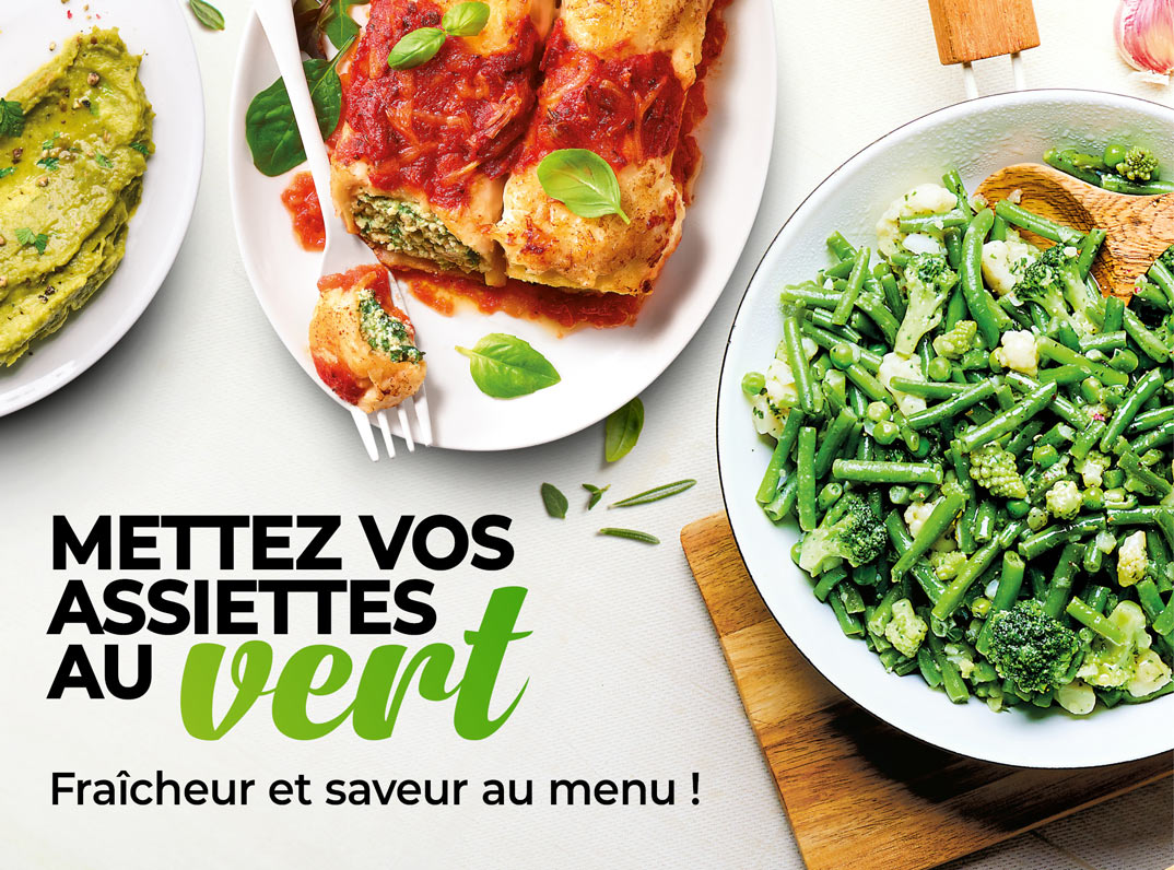 Découvrez notre sélection de légumes verts frais et savoureux, parfaits pour une alimentation saine : poêlée de légumes, petits pois, haricots verts, épinards, etc.