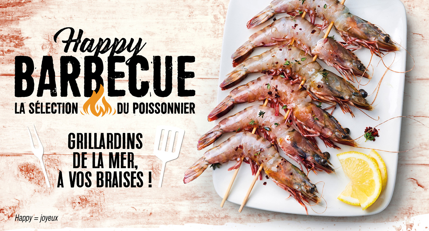 Pour des repas réussis au gril, découvrez notre sélection de produits de la mer : gambas, pavés de saumon, sardines…