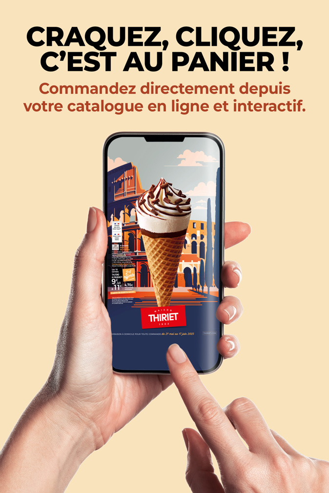 Consultez et commandez vos produits surgelés directement depuis le nouveau catalogue livraison à domicile de la Maison Thiriet du 21 mai au 17 juin 2025