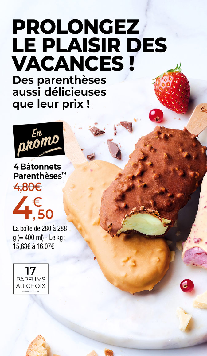 Offrez-vous une parenthèse rafraîchissante et gourmande avec notre sélection de bâtonnets glacés