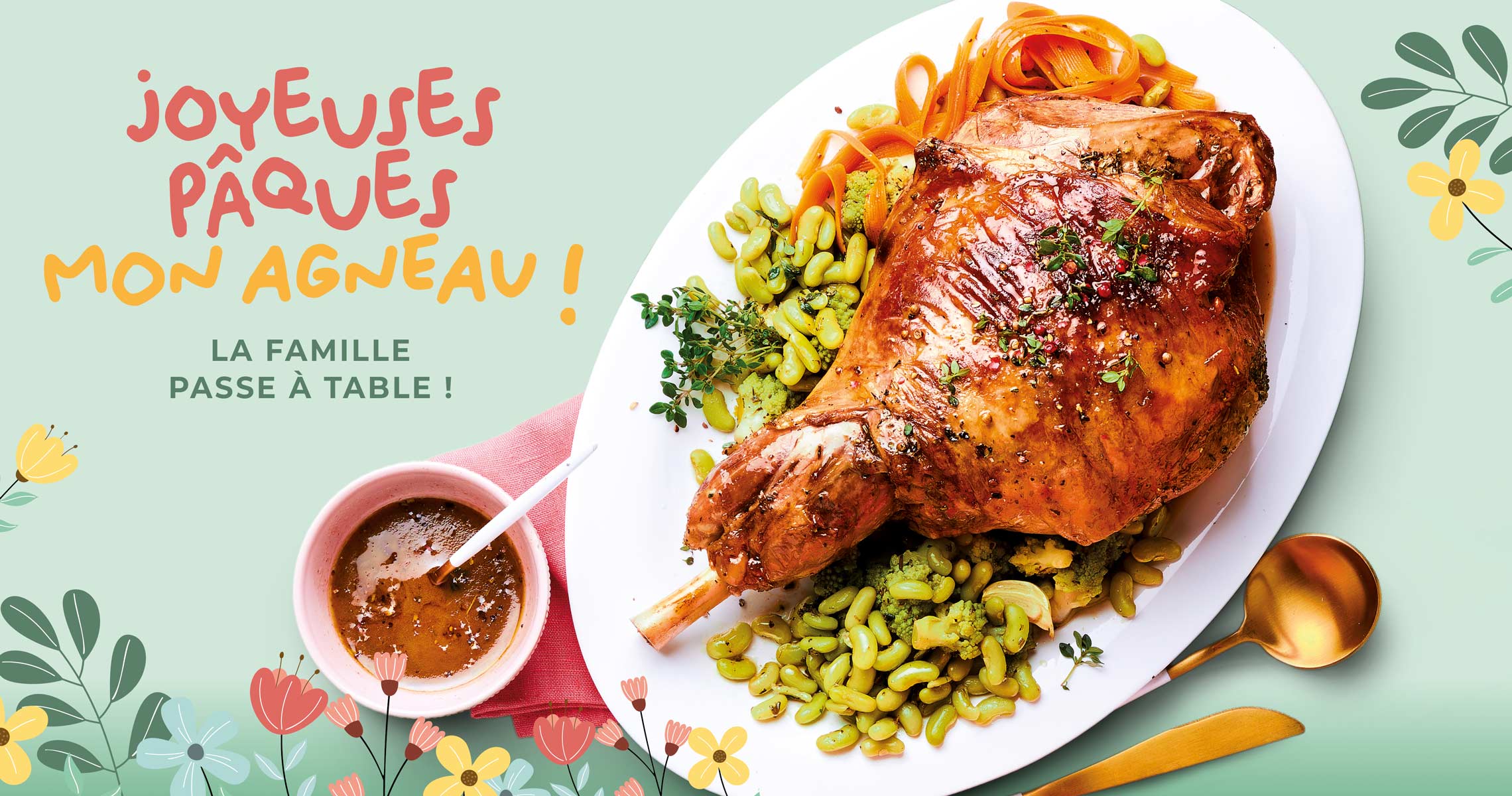 Pour Pâques, découvrez notre sélection gourmande d'apéritifs, d'entrées et de plats à partager en famille