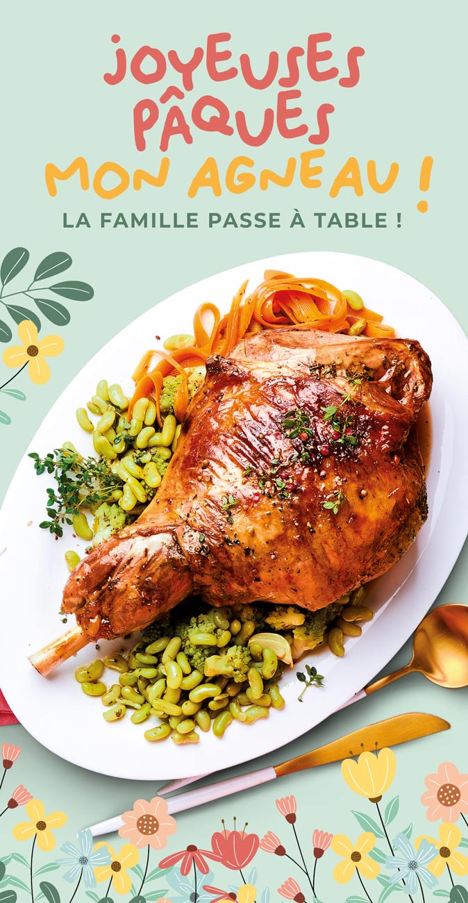 Pour Pâques, découvrez notre sélection gourmande d'apéritifs, d'entrées et de plats à partager en famille