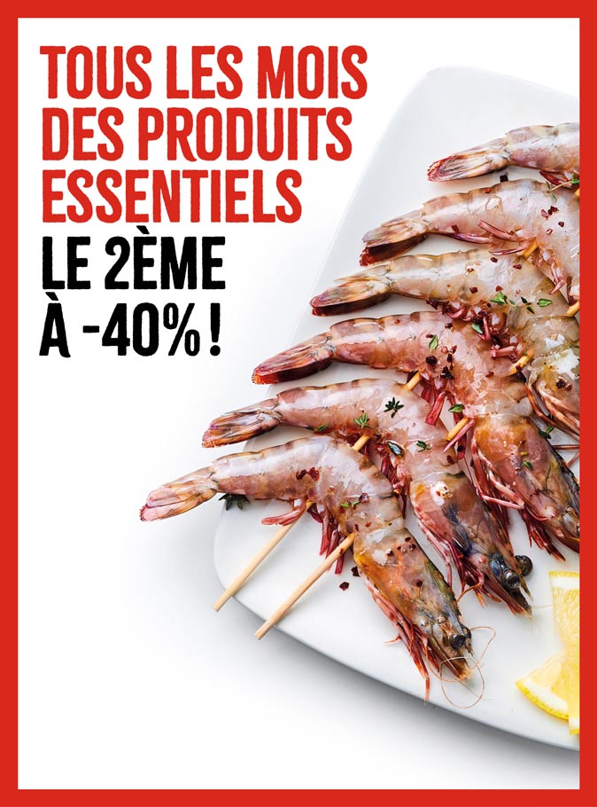 Profitez des Essentiels : le 2ème à -40%