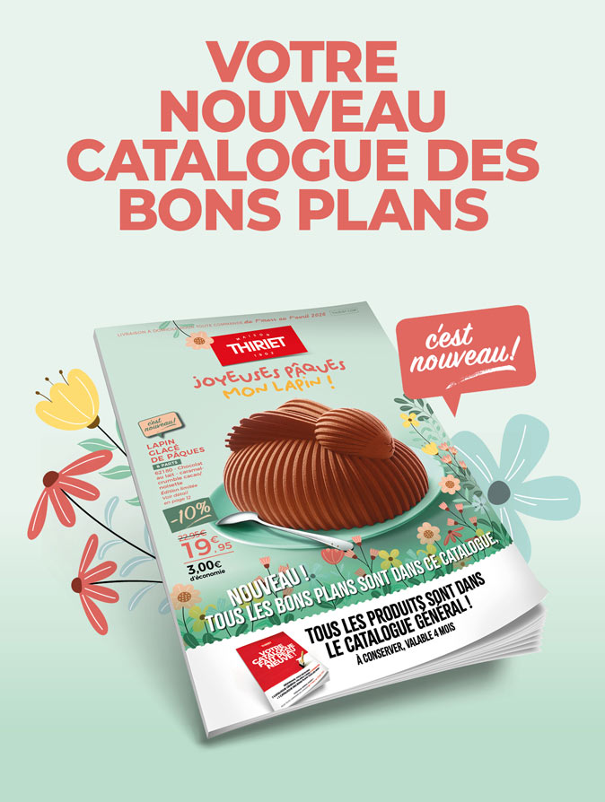 Consultez et commandez vos produits surgelés directement depuis le nouveau catalogue bons plans en livraison à domicile de la Maison Thiriet du 1er mars au 1er avril 2026