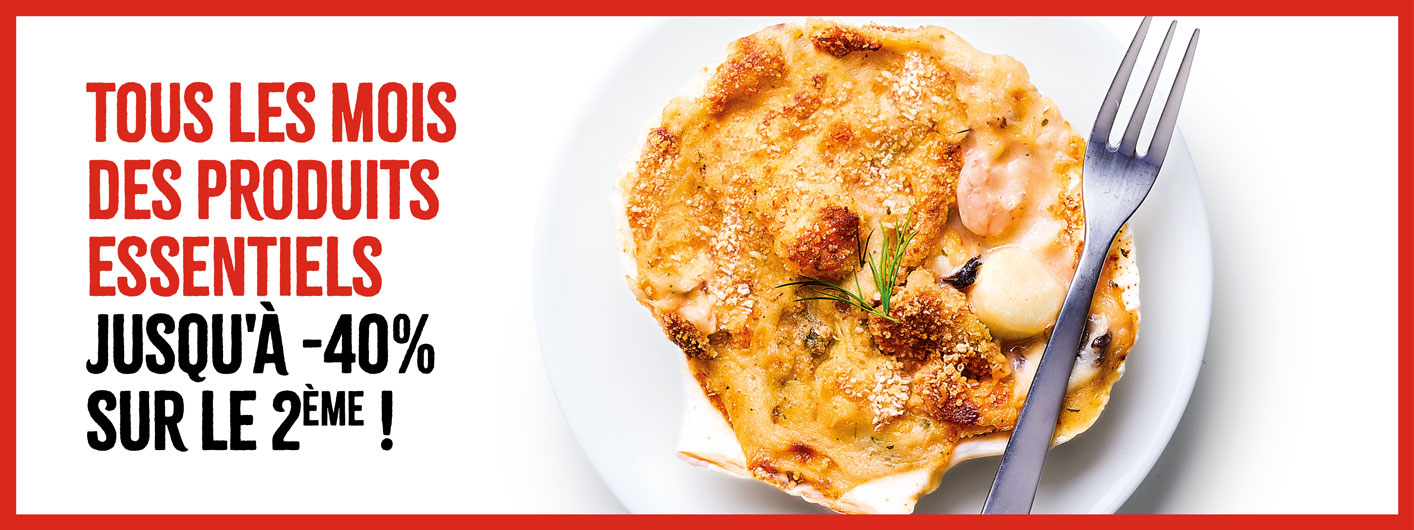 Profitez des Essentiels : le 2ème jusqu’à -40%