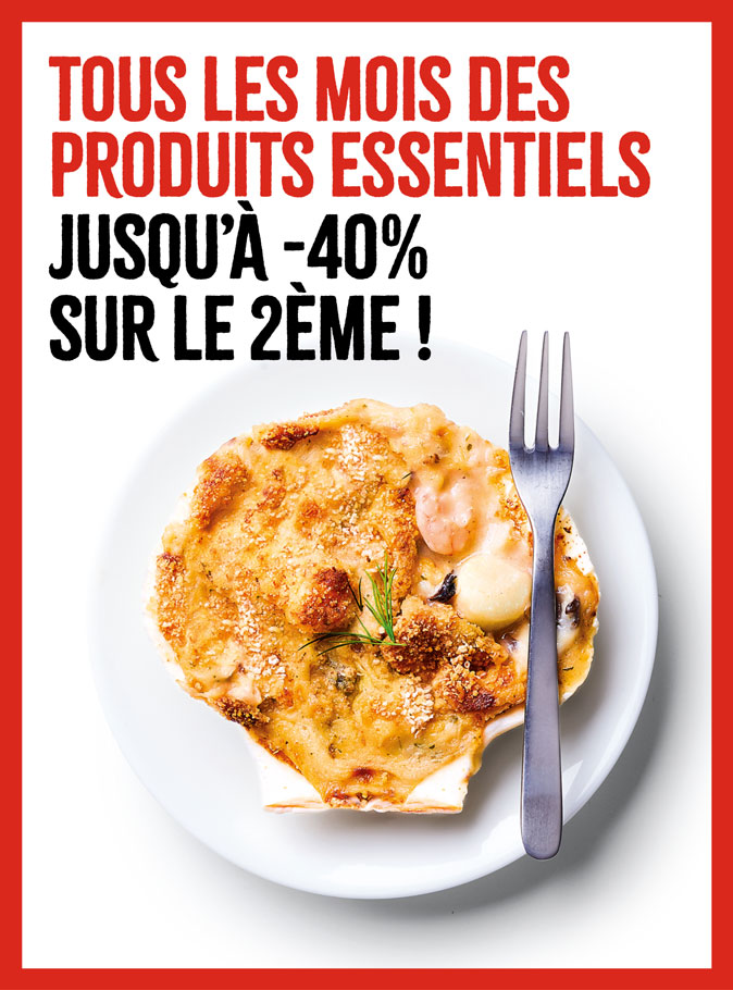 Profitez des Essentiels : le 2ème jusqu’à -40%