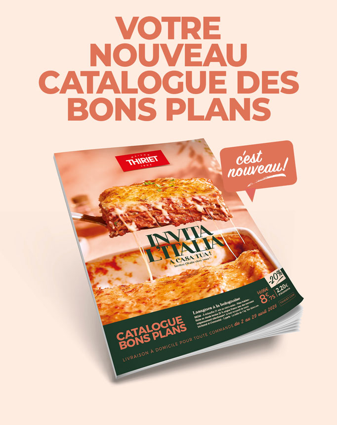 Consultez et commandez vos produits surgelés directement depuis le nouveau catalogue des Bons plans en livraison à domicile de la Maison Thiriet du 02 avril au 29 avril 2026