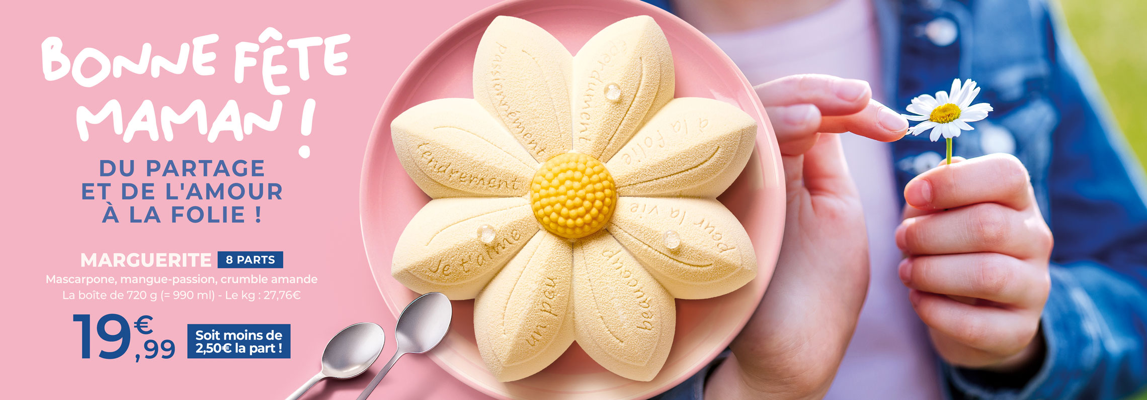 Célébrez la fête des Mères en découvrant notre sélection de desserts : marguerite glacée, macarons, entremets, tartes glacées et bien plus encore