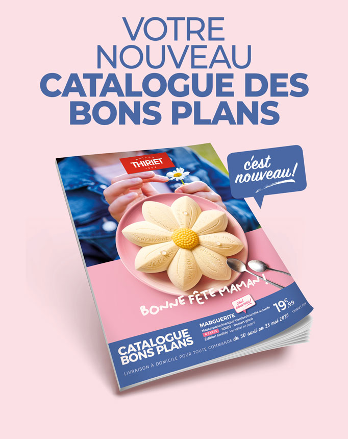 Consultez et commandez vos produits surgelés directement depuis le nouveau catalogue bons plans en livraison à domicile de la Maison Thiriet du 30 avril au 28 mai 2026