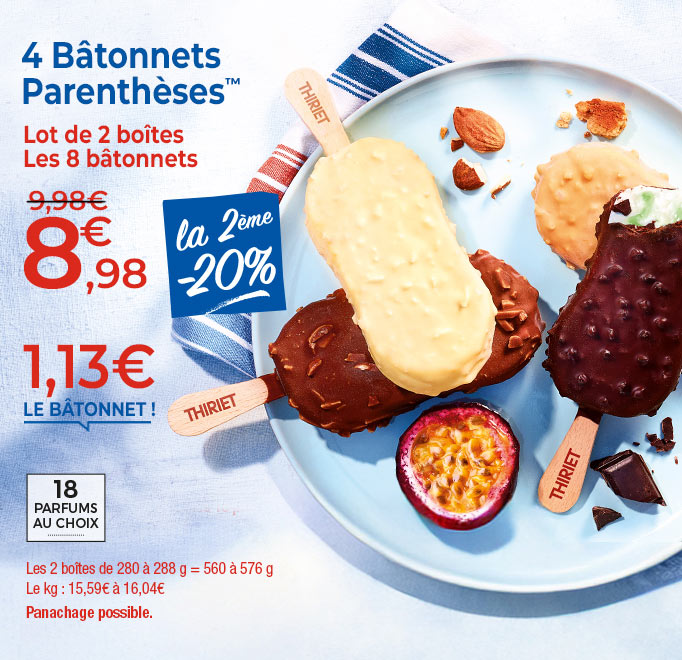 Amateurs de plaisirs glacés laissez-vous surprendre par les glaces Parenthèses : chocolat blanc, noir, lait… et bien d’autres parfums !