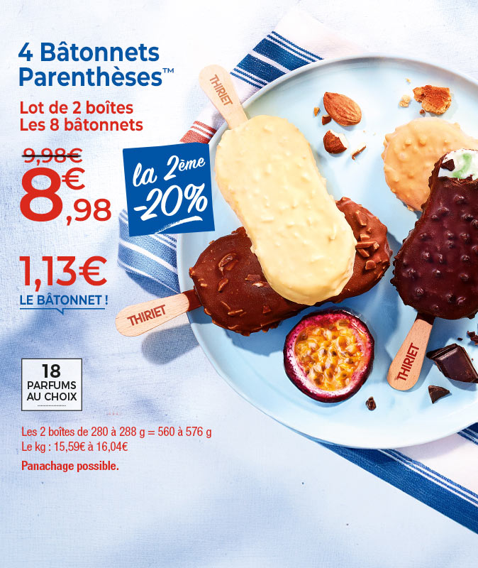 Amateurs de plaisirs glacés laissez-vous surprendre par les glaces Parenthèses : chocolat blanc, noir, lait… et bien d’autres parfums !