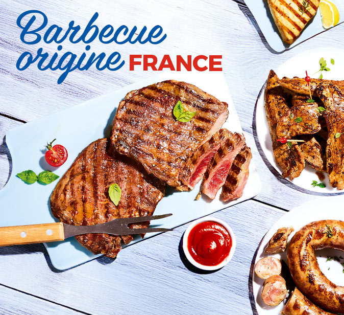 Pour un barbecue réussi, découvrez notre sélection de viandes à griller origine France : saucisse, côte de porc, entrecôte…